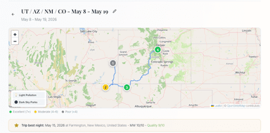 Planning a 12-Day Photography Trip in Milky Way Planner
