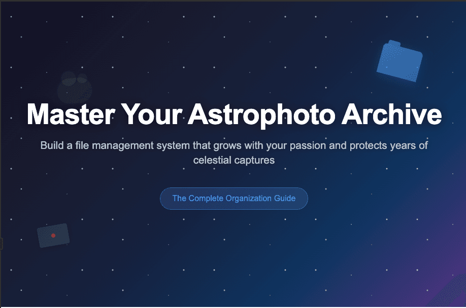 Build Your Astrophotography Archive
